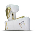 Elite Pro 2.0 lace-up boxing gloves in premium cowhide leather for sparring and heavy bag training