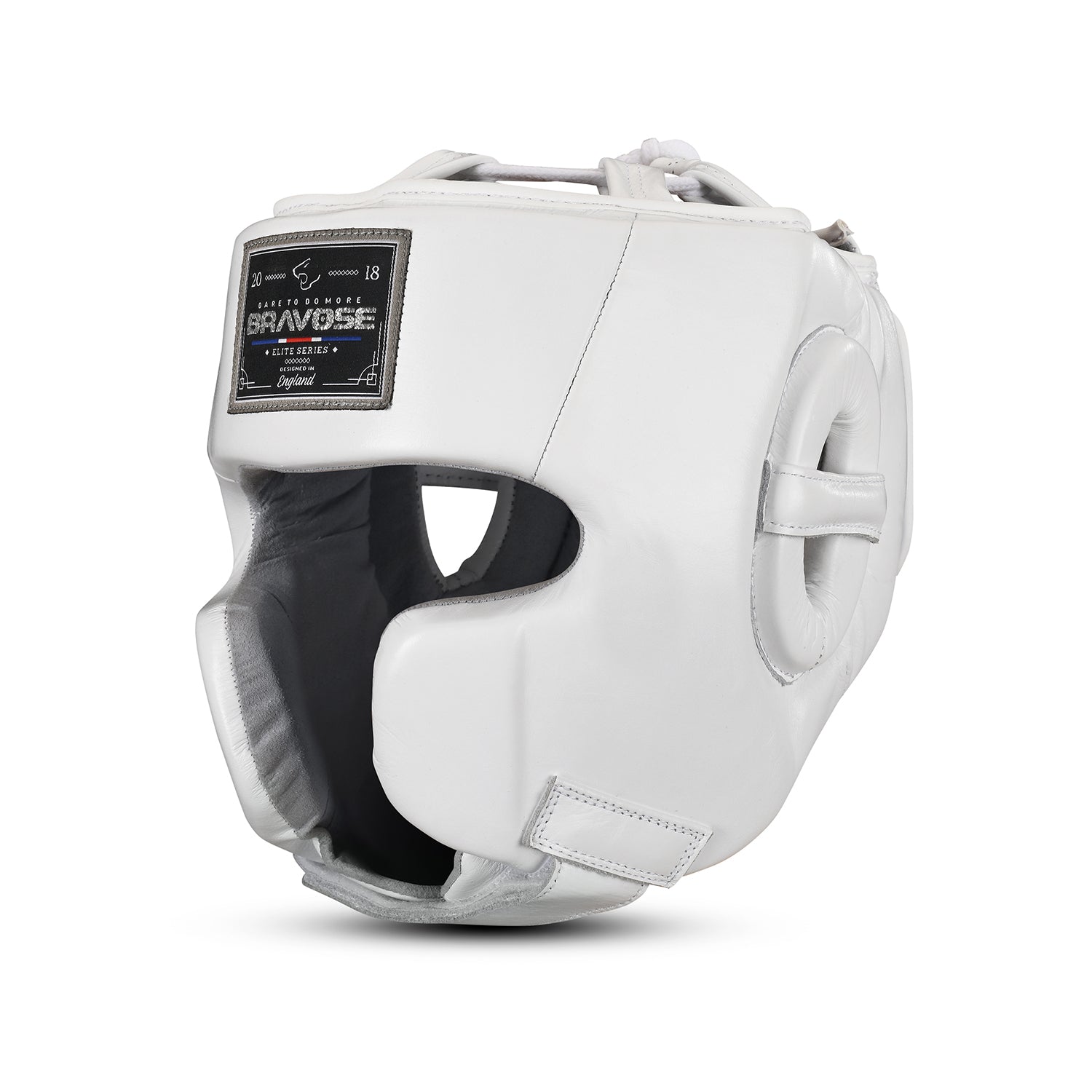 Elite Pro 2.0 leather head guard for boxing in premium cowhide with secure lace fastening — view 2