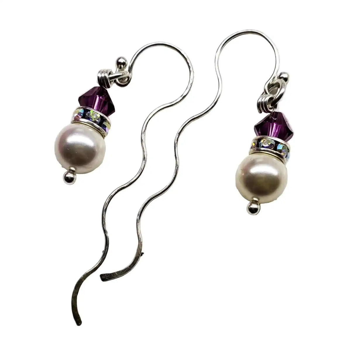 Innovative 925 Silver Swarovski Crystal Pearl Ear Threaders-2