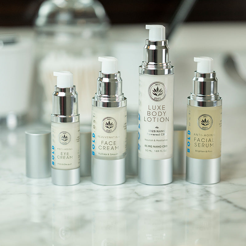 est 2020 Nano Powered CBD Face Cream bottle with elegant packaging for daily skincare hydration — view 4