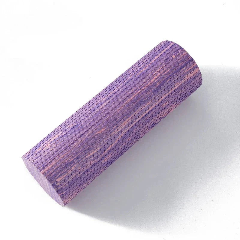 Purple pink 60cm Eva foam roller for muscle recovery yoga and deep tissue massage — view 4