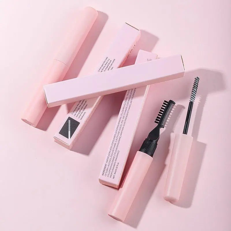 Clear eyebrow styling gel and brow pomade in premium packaging for long lasting flawless hold