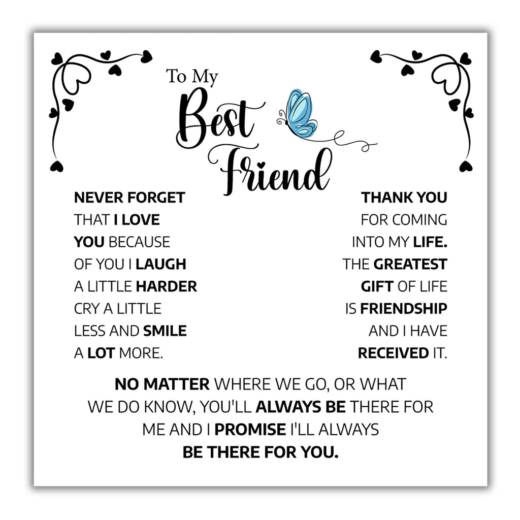 TRYNDI™ To My Best Friend Love Knot Necklace With Authentic Swarovski Crystals-2