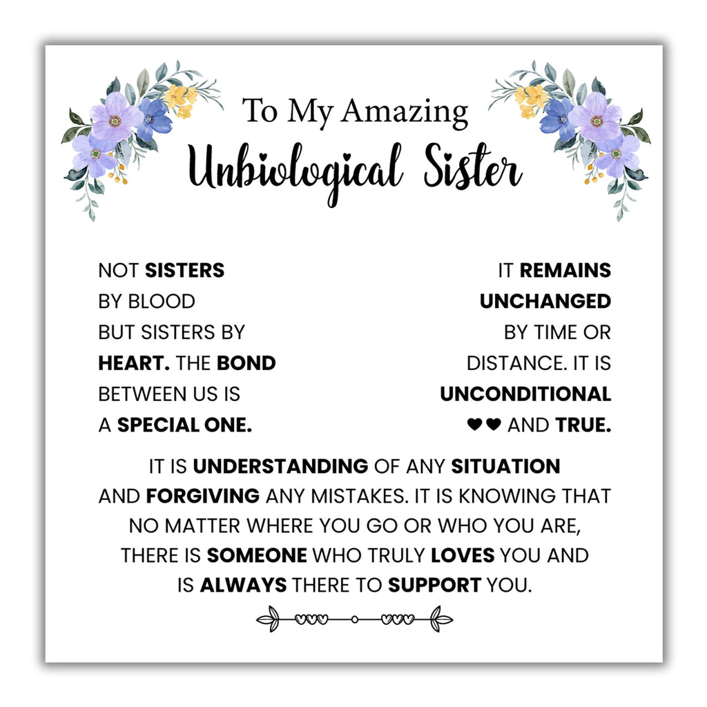TRYNDI™ To My Amazing Unbiological Sister Love Knot Necklace With Authentic Swarovski Crystals-2