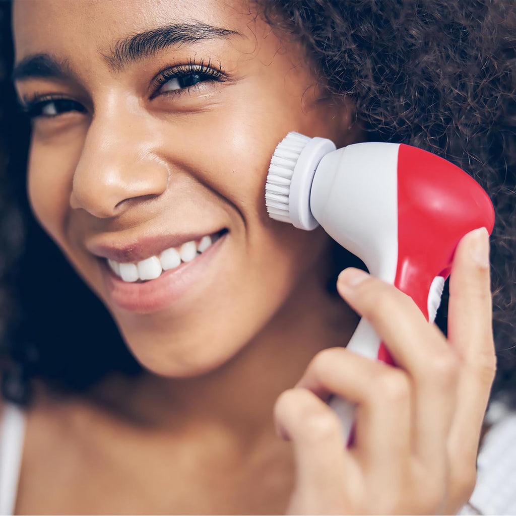 Pursonic red light LED scalp therapy brush and rotating facial cleansing device with attachments — view 3