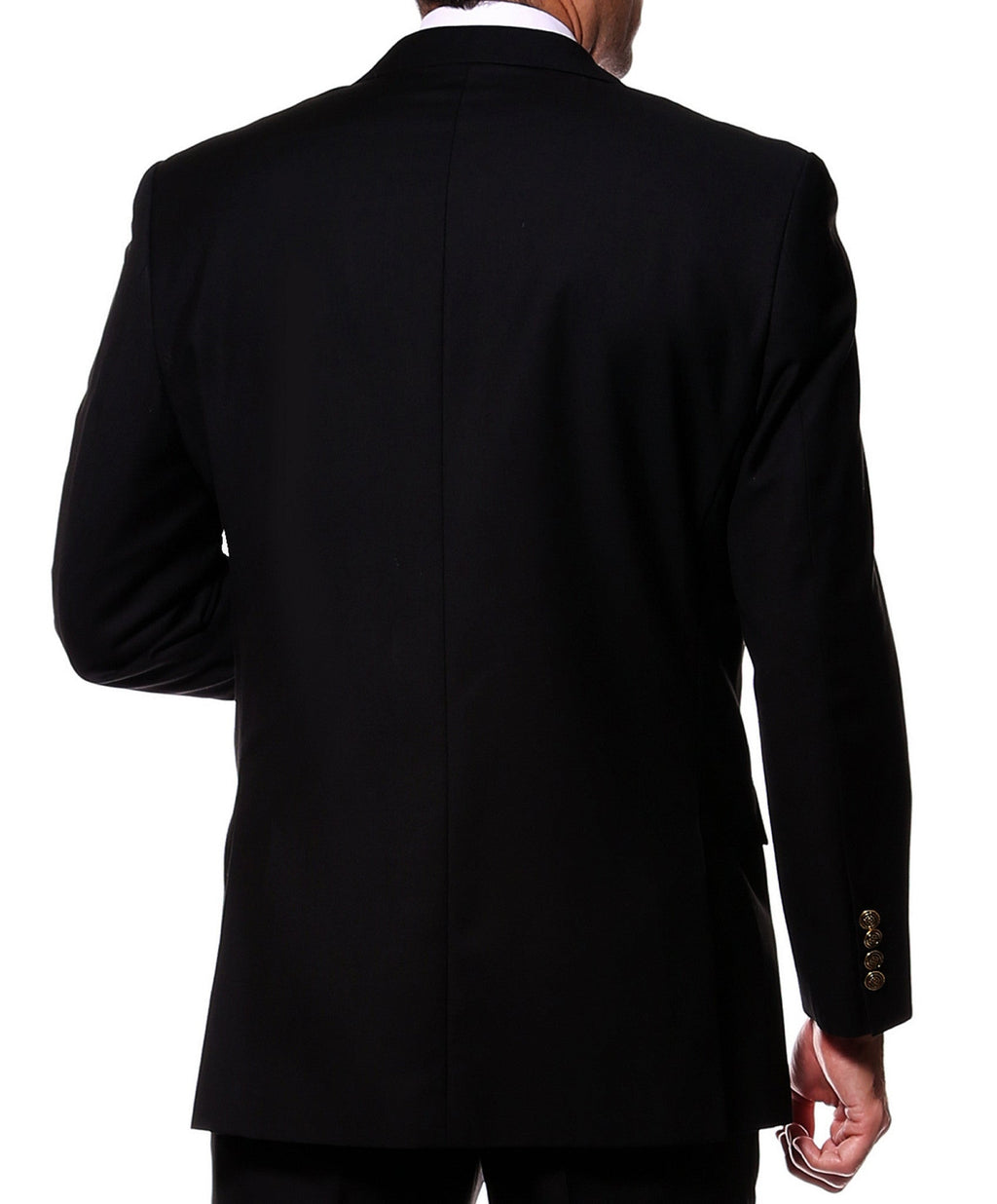 Black Gold Button Regular Fit Blazer-2