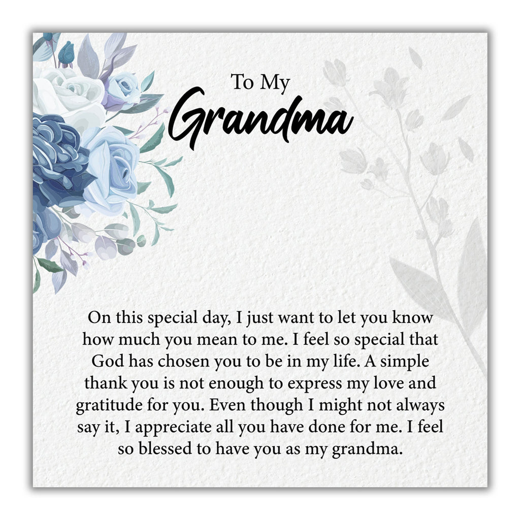 TRYNDI™  To My Grandma Love Knot Necklace With Authentic Swarovski Crystals-2