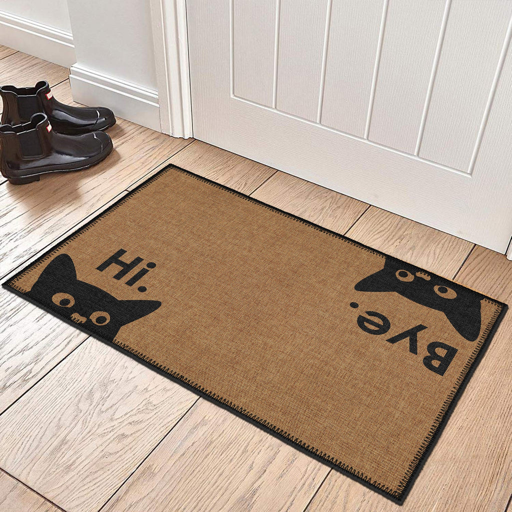 Karisimbi vintage boho doormat featuring a woven chenille surface and non-slip cotton base — view 4
