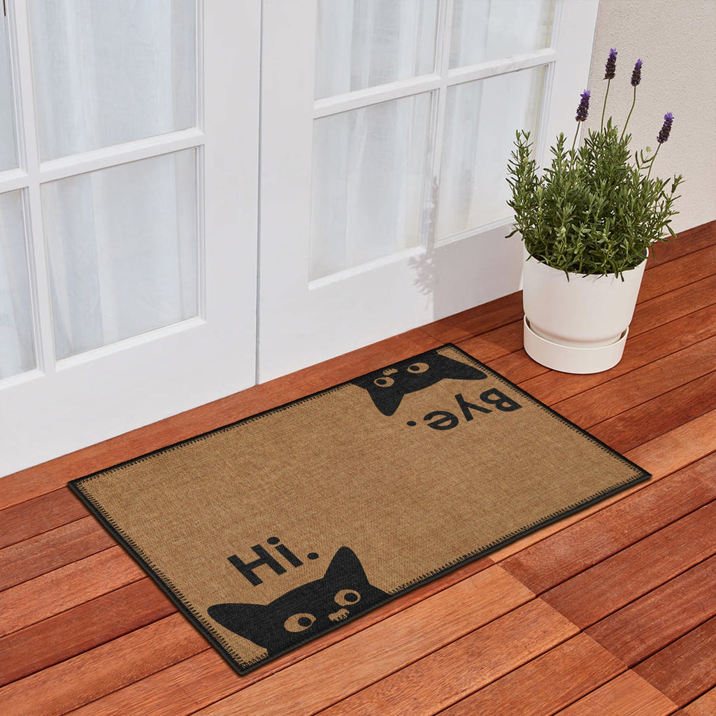 Karisimbi vintage boho doormat featuring a woven chenille surface and non-slip cotton base — view 5