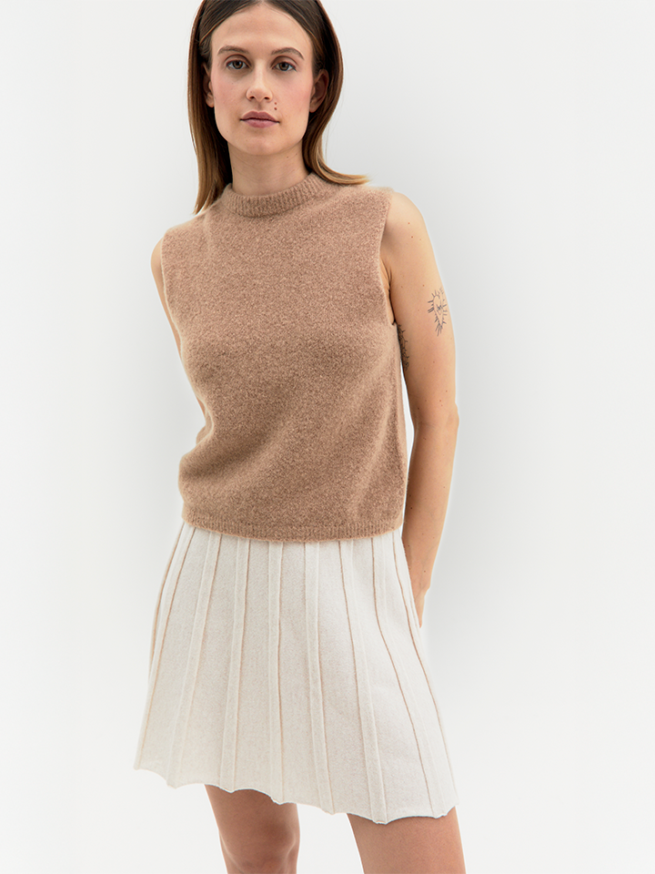 Filippa top smanicato in maglia-2