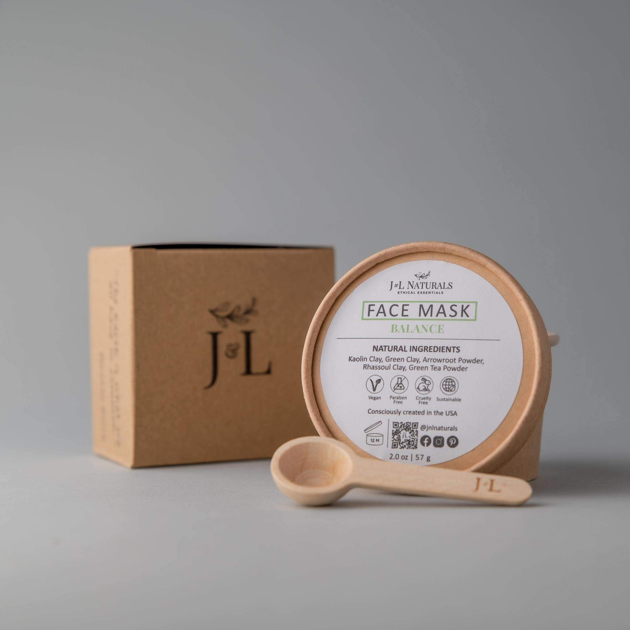 Natural clay face mask in zero-waste eco-friendly packaging with botanical ingredients for skincare routines — view 5