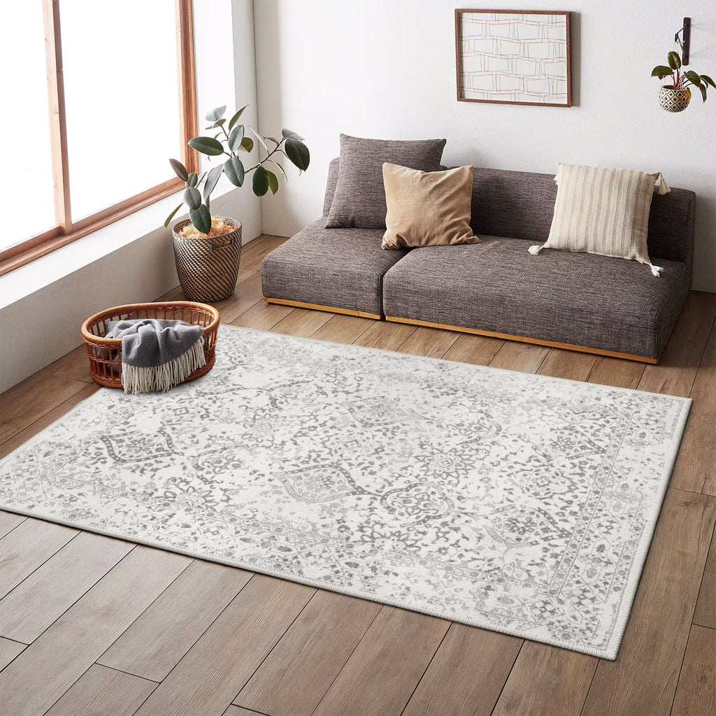 Dachstein vintage boho area rug featuring a low pile cotton surface and non slip base — view 5