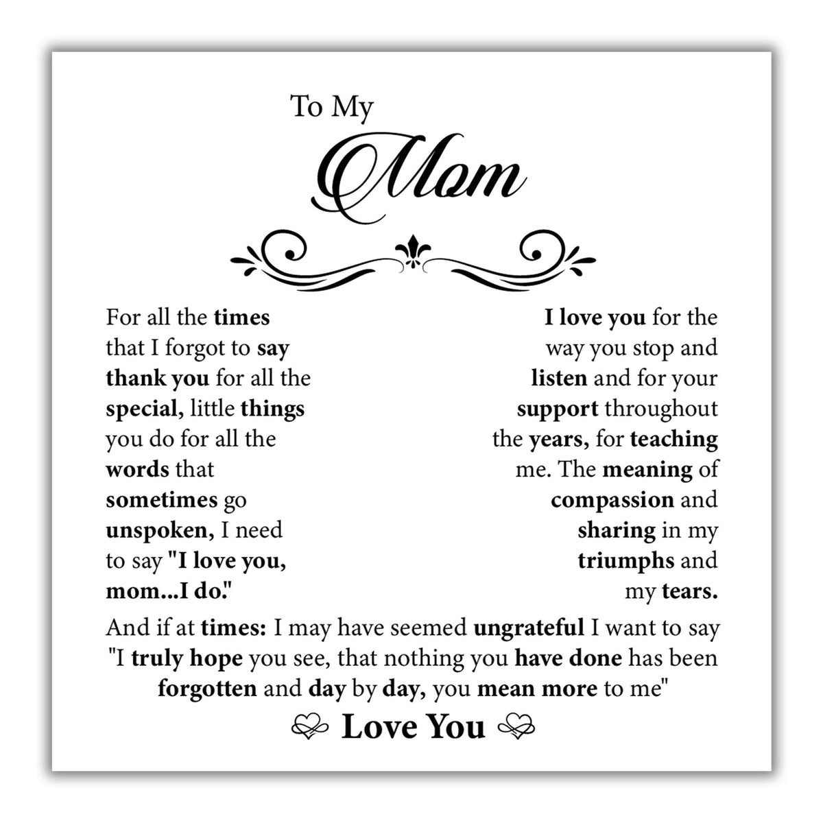 TRYNDI™ To My Mom Floating Heart Necklace With Authentic Swarovski Crystals-2