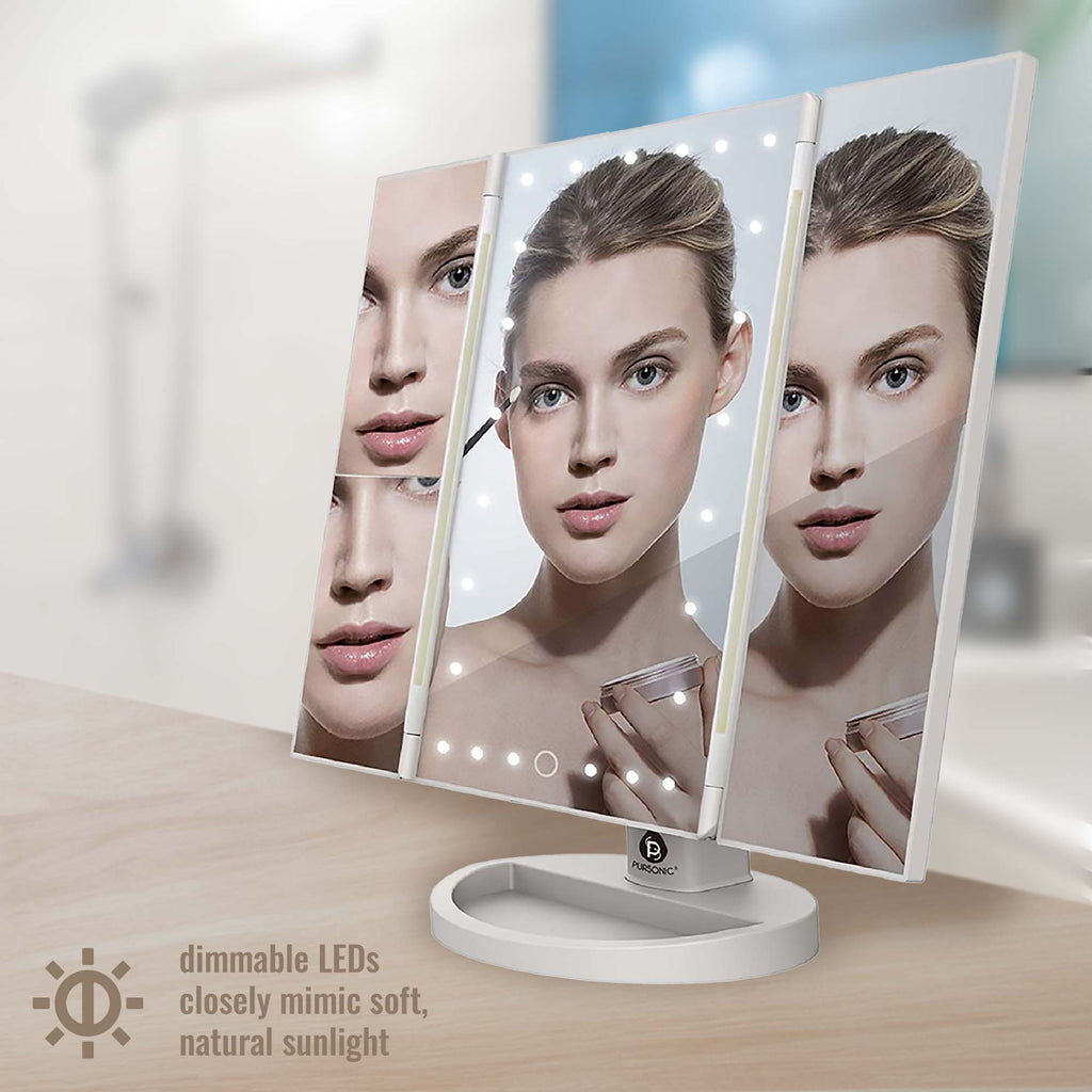 Radiance skincare beauty bundle with tri-fold mirror, facial steamer, three serums, and two konjac sponges — view 3