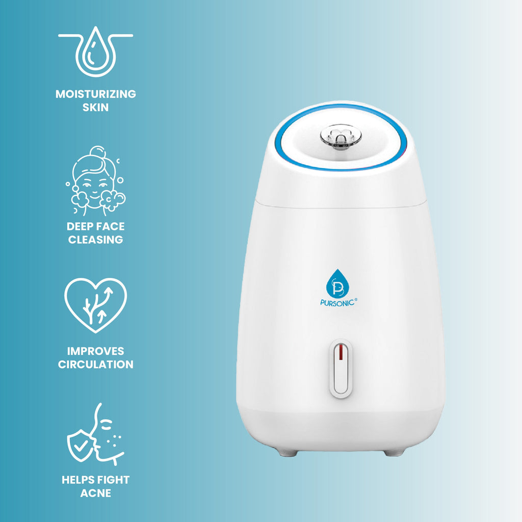 Glow & Renew Skincare Bundle: Facial Steamer, 7-in-1 LED Light Therapy Device & Vitamin C 20% Serum-1
