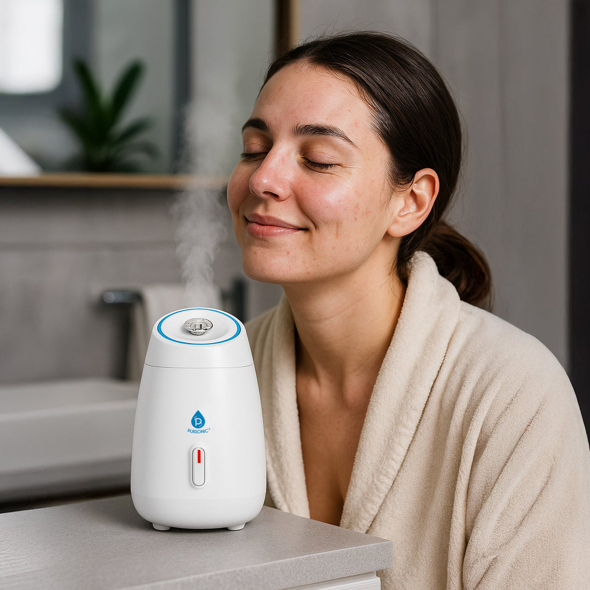 Glow & Renew Skincare Bundle: Facial Steamer, 7-in-1 LED Light Therapy Device & Vitamin C 20% Serum-2
