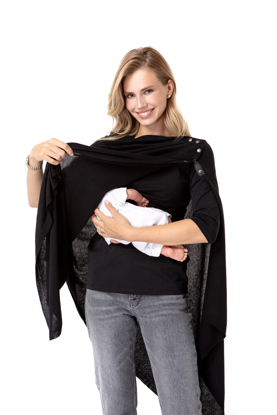 4 in 1 Multipurpose Knitwear as Maternity/Nursing Shawl-4