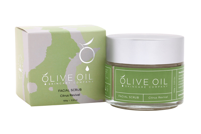 Facial Scrub Citrus Revival 100g, natural exfoliating skin cleanser with olive oil and jojoba beads — view 2