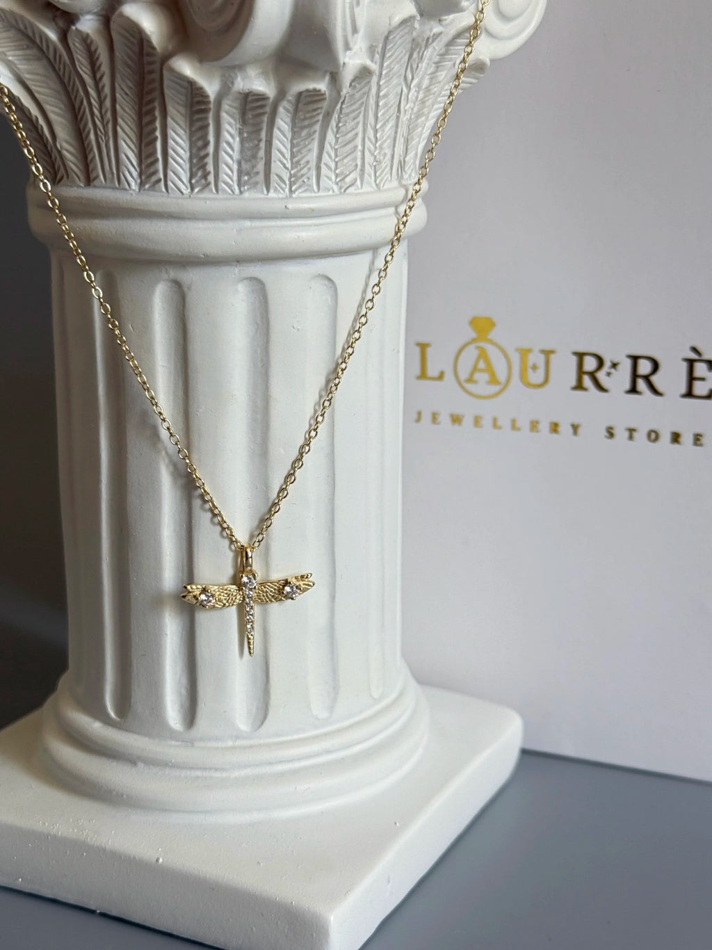 18K Gold Plated 925 Sterling Silver Elegant Dragonfly Necklace-2