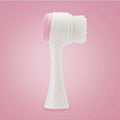 Facial cleansing brush with ultra-soft PBT bristles and ergonomic handle for deep pore skincare routines