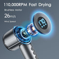 Professional fast-drying ionic hair dryer with magnetic nozzle and sleek modern finish