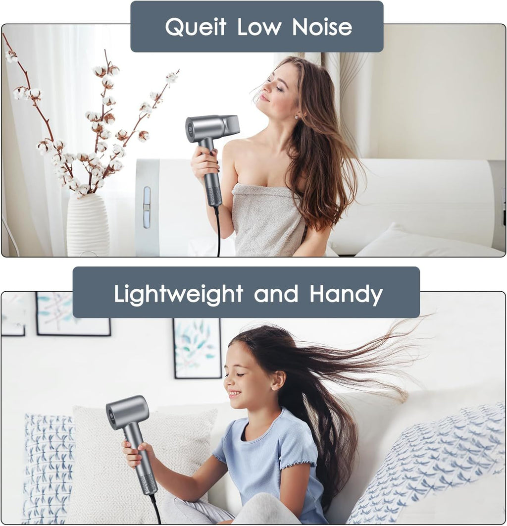Professional fast-drying ionic hair dryer with magnetic nozzle and sleek modern finish — view 5