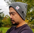 Button Rib Fold Skateboard Beanie Hat, Super Light Weight Outdoor Beanie-5