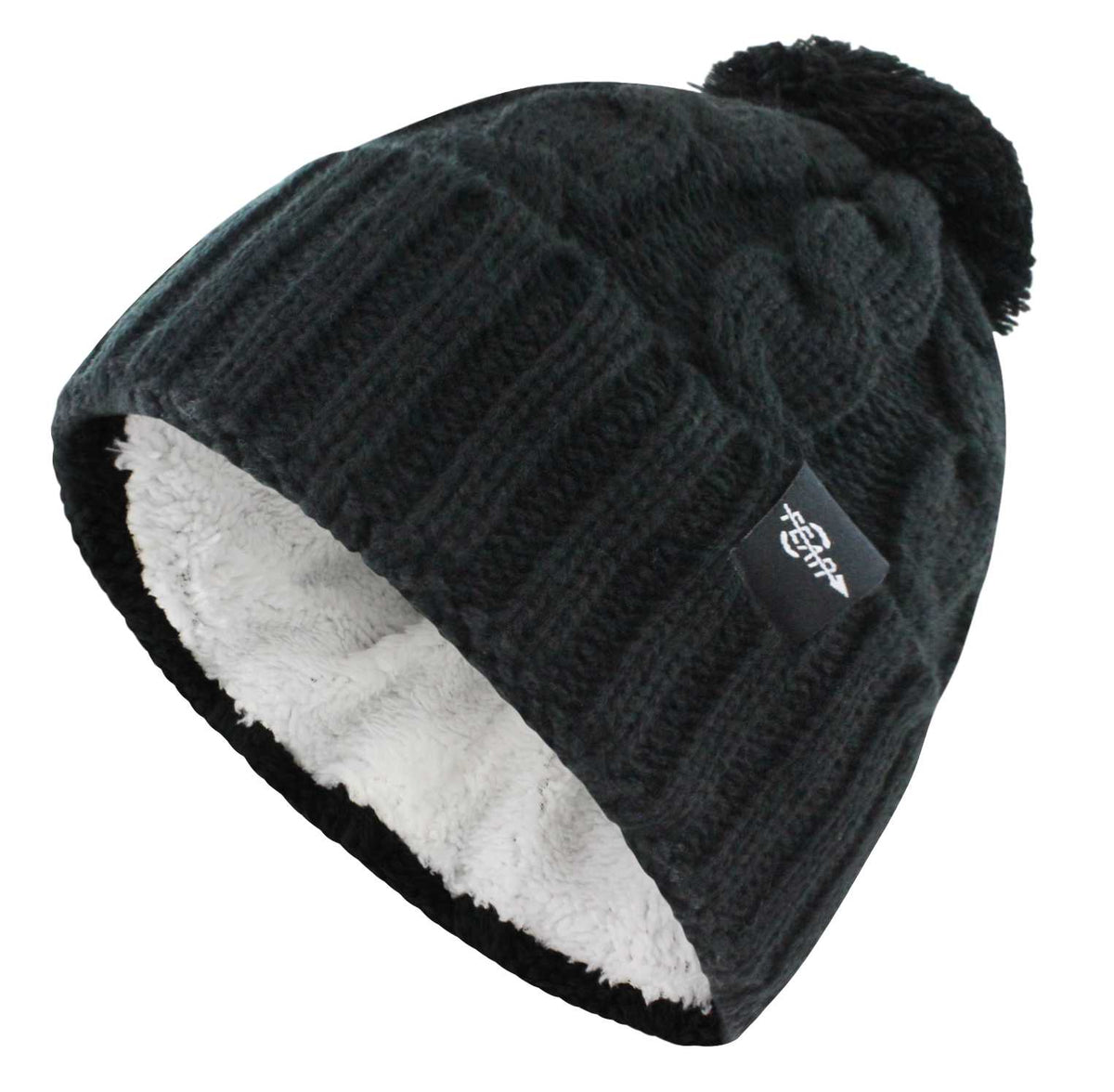 Warmest Plush Insulated Cuff Knit Pom Women Winter Beanie Hat Warm Wool Insulated Cap Winter Beanie Hat-3
