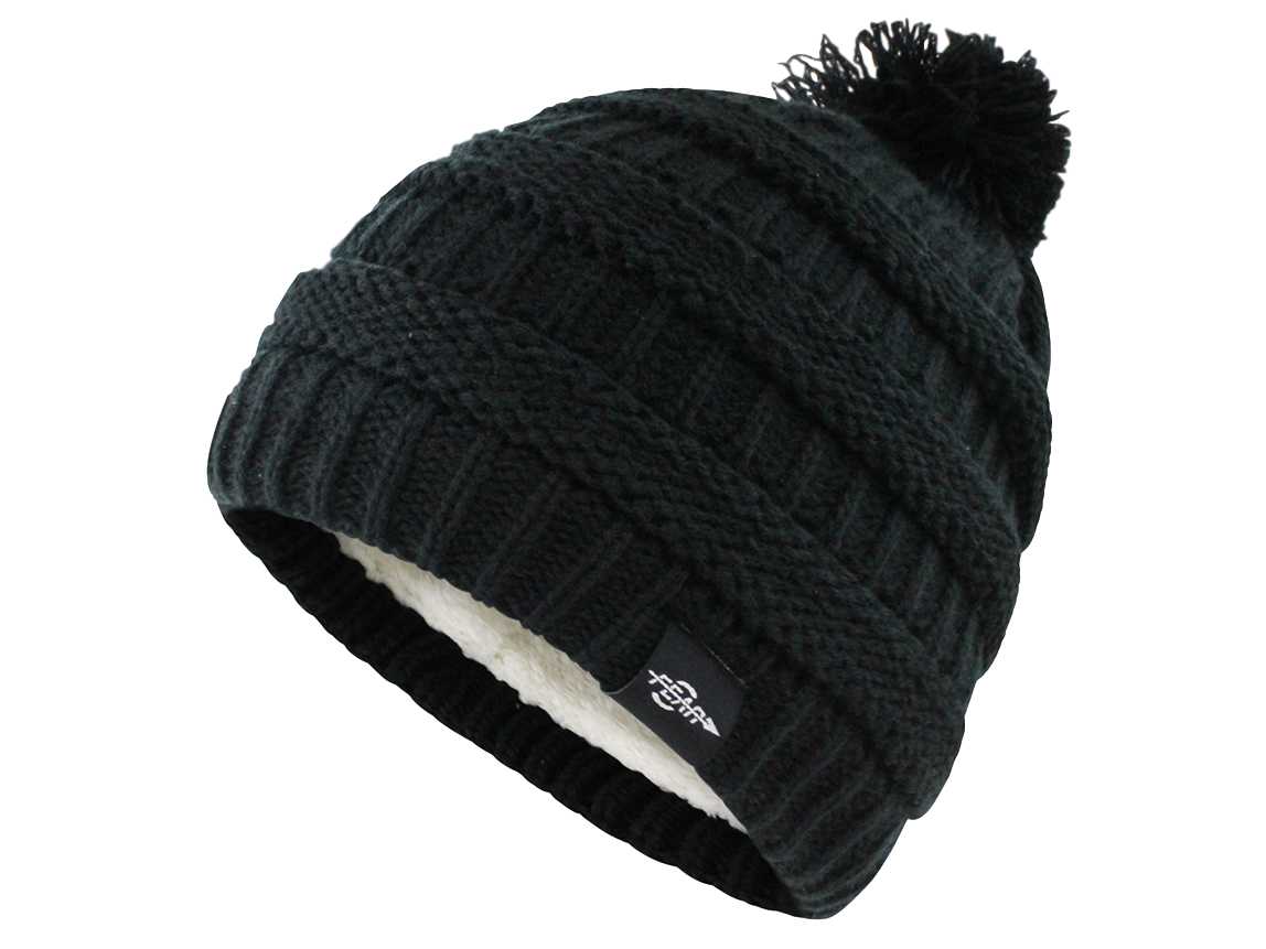 Warmest Plush Insulated Cuff Knit Pom Women Winter Beanie Hat Warm Wool Insulated Cap-1