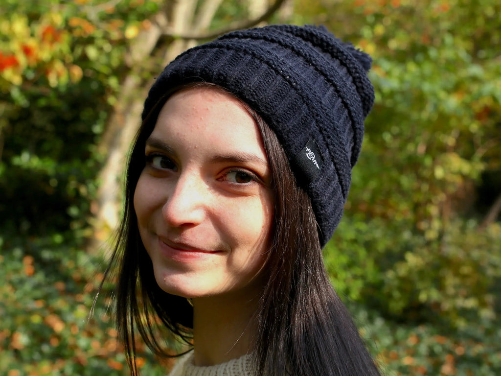Warmest Plush Insulated Cuff Knit Pom Women Winter Beanie Hat Warm Wool Insulated Cap-0