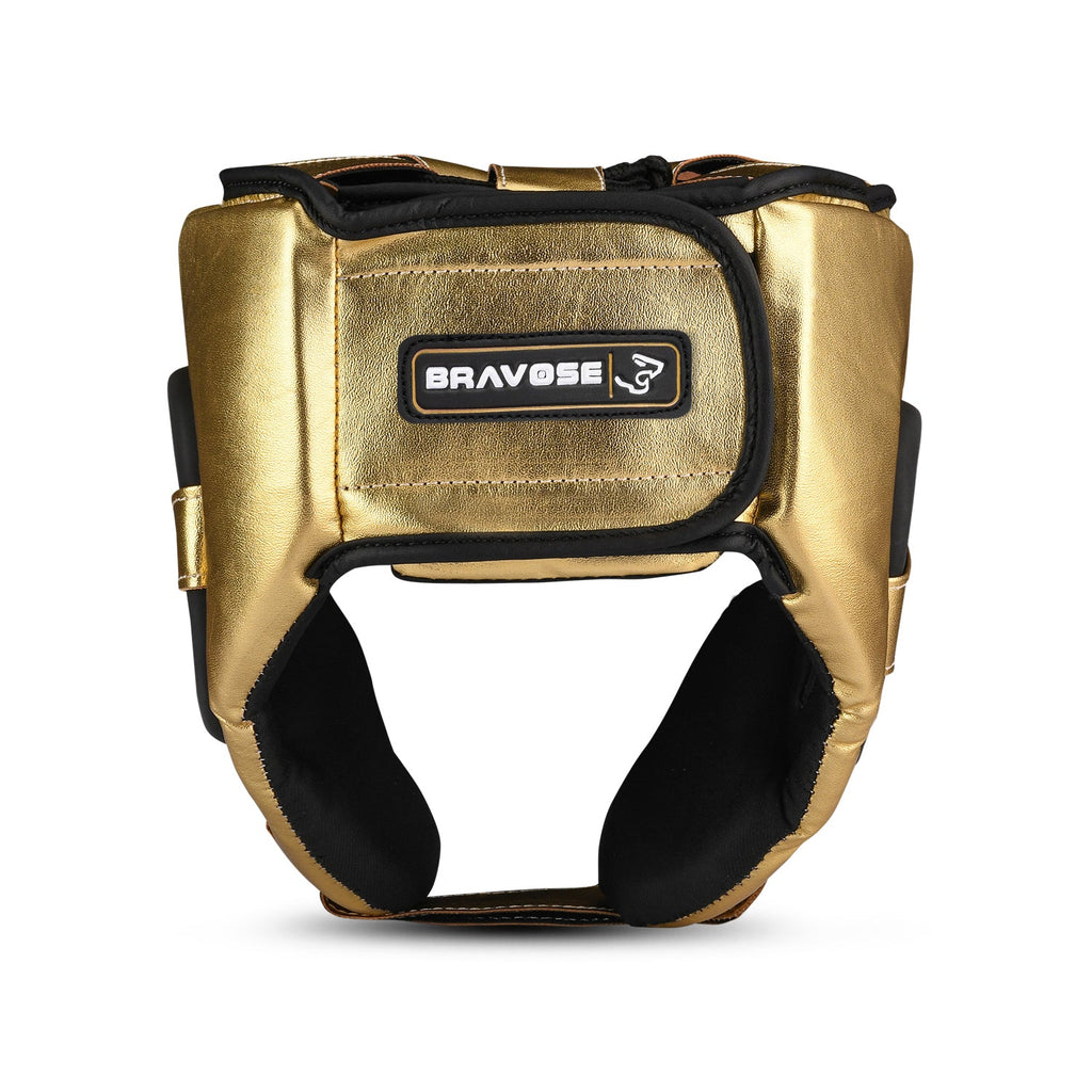Fearless kids boxing head guard made of smooth PU synthetic leather with an adjustable Velcro strap — view 2