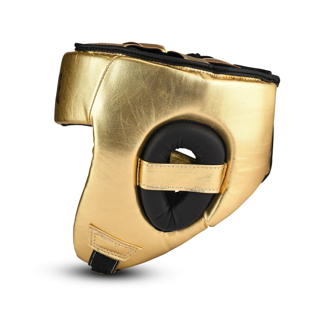 Fearless kids boxing head guard made of smooth PU synthetic leather with an adjustable Velcro strap — view 3
