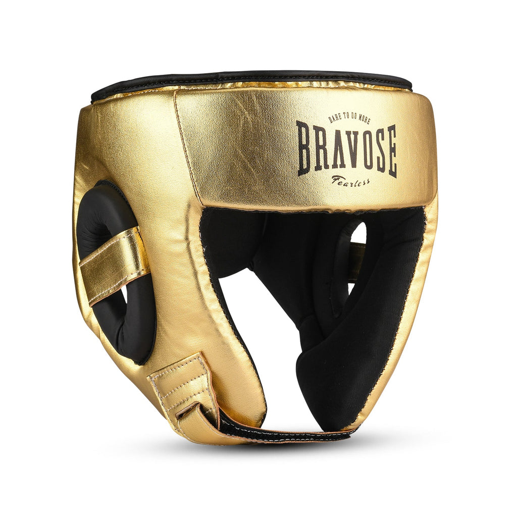 Fearless kids boxing head guard made of smooth PU synthetic leather with an adjustable Velcro strap — view 4
