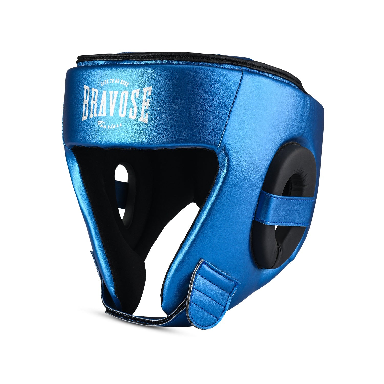 Fearless kids boxing head guard made of smooth PU synthetic leather with an adjustable Velcro strap — view 5