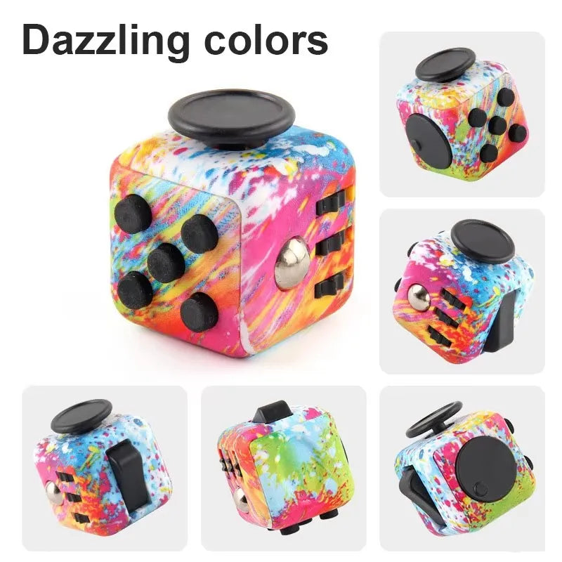 Compact anti-stress fidget cube spinner toy designed for daily anxiety relief and improving mental focus — view 2