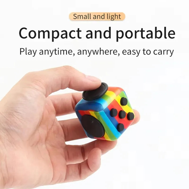 Compact anti-stress fidget cube spinner toy designed for daily anxiety relief and improving mental focus — view 4