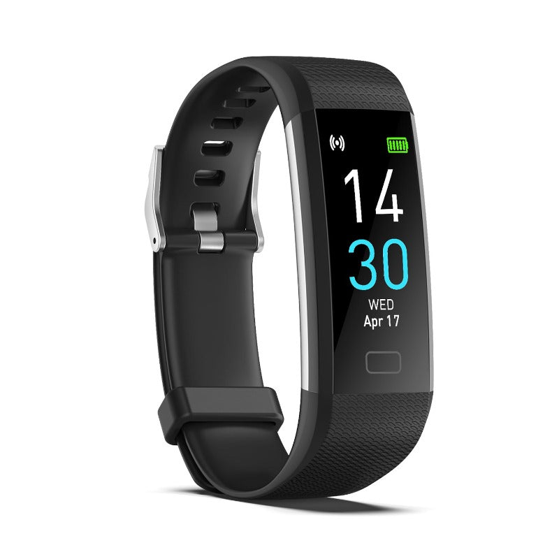 Wautton fitness tracker smart watch with colorful strap displaying health and heart rate monitoring metrics — view 2
