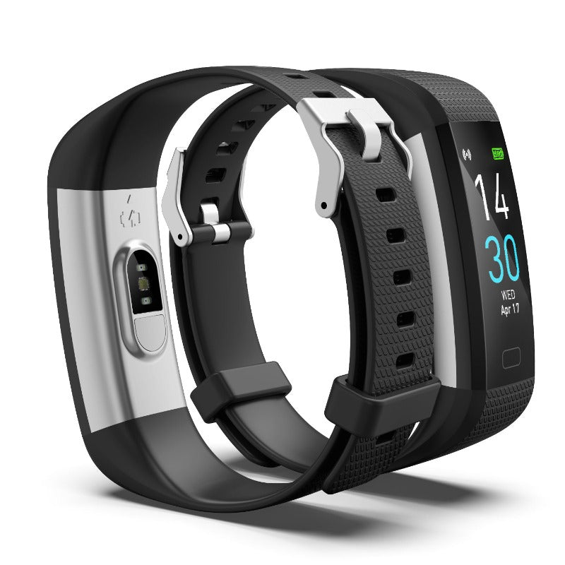 Wautton fitness tracker smart watch with colorful strap displaying health and heart rate monitoring metrics — view 4