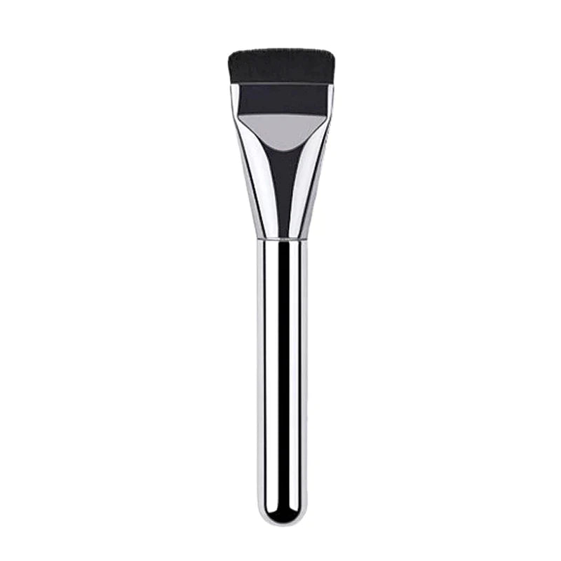 Flat foundation makeup brush with a durable plastic handle and densely packed soft synthetic bristles — view 5