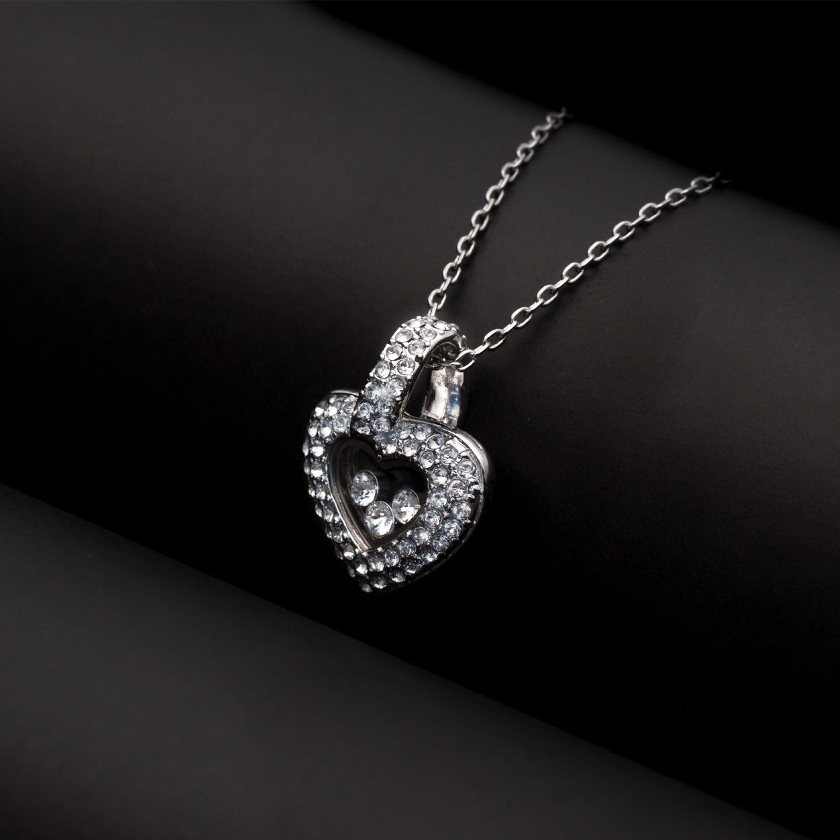 To My Dear Sister - I Appreciate All You Do - Tryndi Floating Heart Necklace-2