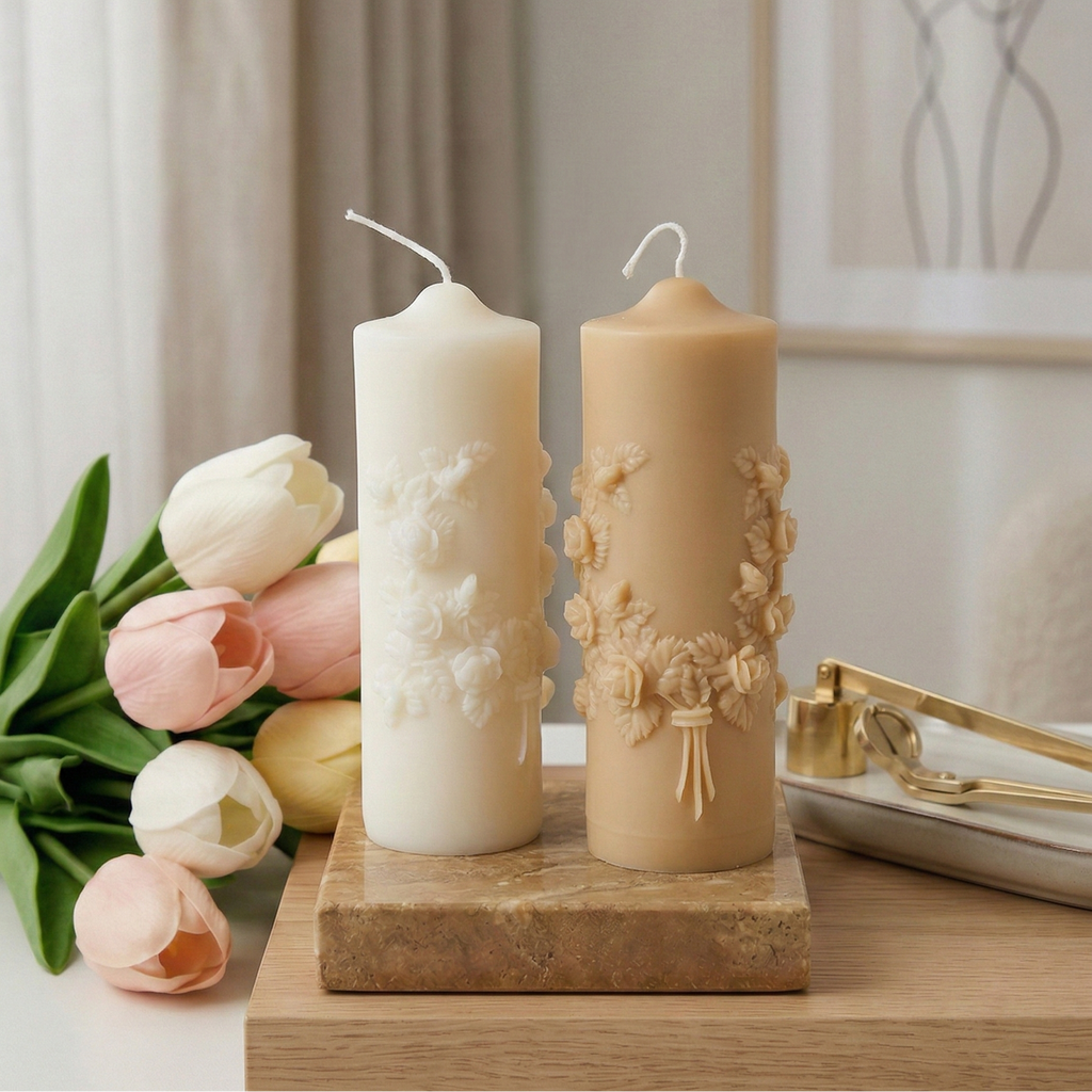 Floral Pillar Candle-4