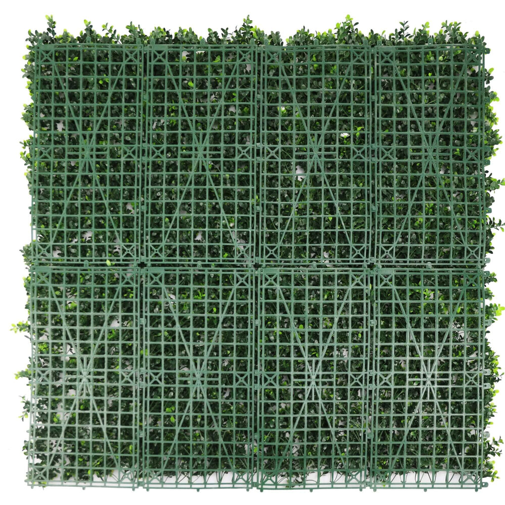 White Flowering Boxwood Artificial Vertical Garden Green Wall Panel 40×40in 11 SQ FT – UV Resistant – Commercial Grade-2