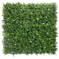 White Flowering Boxwood Artificial Vertical Garden Green Wall Panel 40×40in 11 SQ FT – UV Resistant – Commercial Grade-0