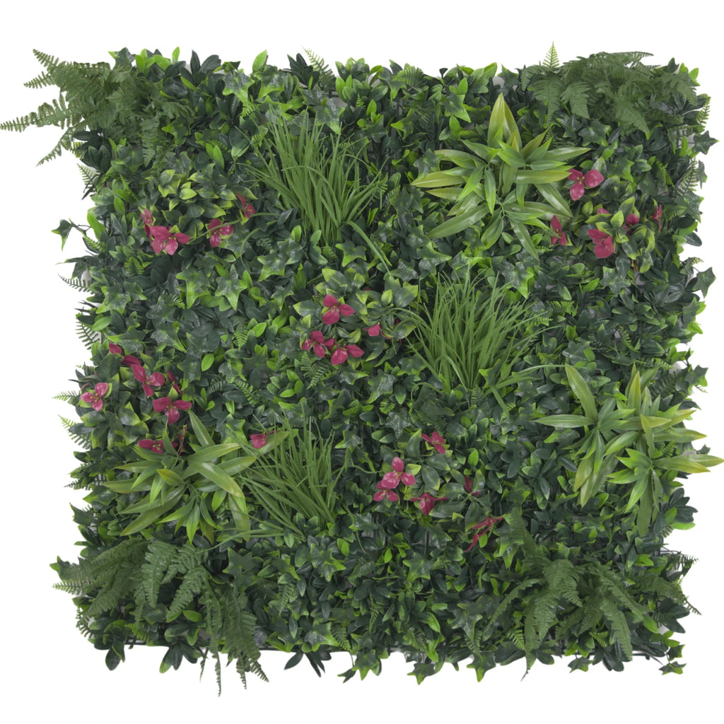 Pink Sensation Artificial Vertical Garden Green Wall Panel 40×40in 11 SQ FT – UV Resistant – Commercial Grade-0