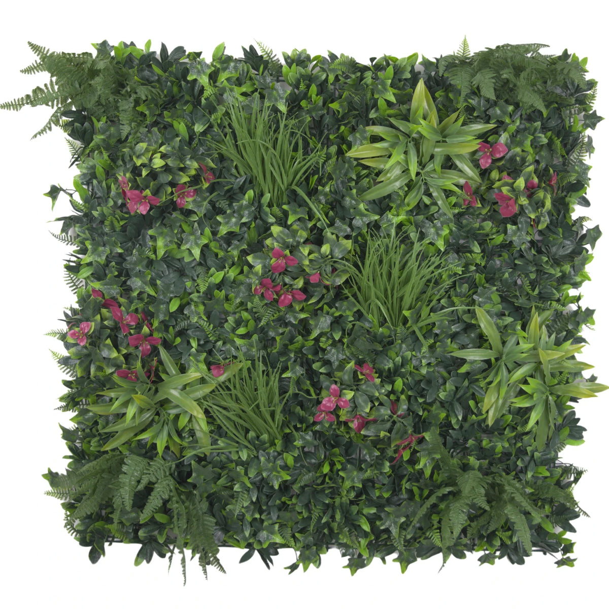 Pink Sensation Artificial Vertical Garden Green Wall Panel 40×40in 11 SQ FT – UV Resistant – Commercial Grade-0