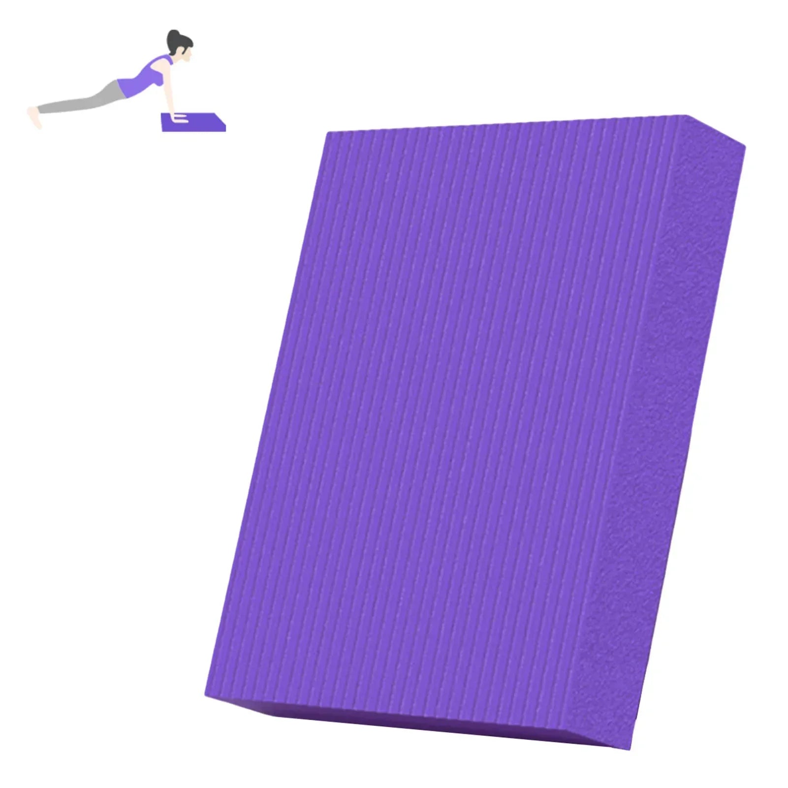 Purple NBR foam exercise balance pad for yoga and physical therapy on a flat surface — view 3