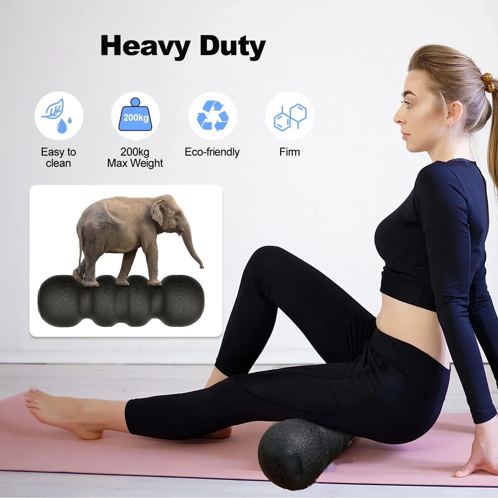 NNEOBA peanut shaped high density EPP foam massage roller for back and neck muscle recovery — view 4