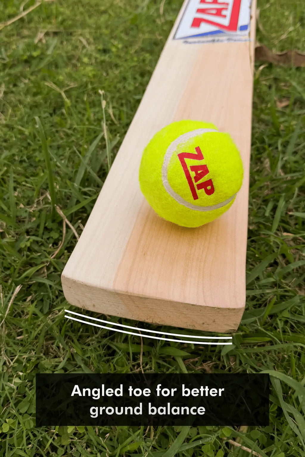 ZAP Soft Power Scoop premium Kashmir willow tennis cricket bat with chevron grip — view 4