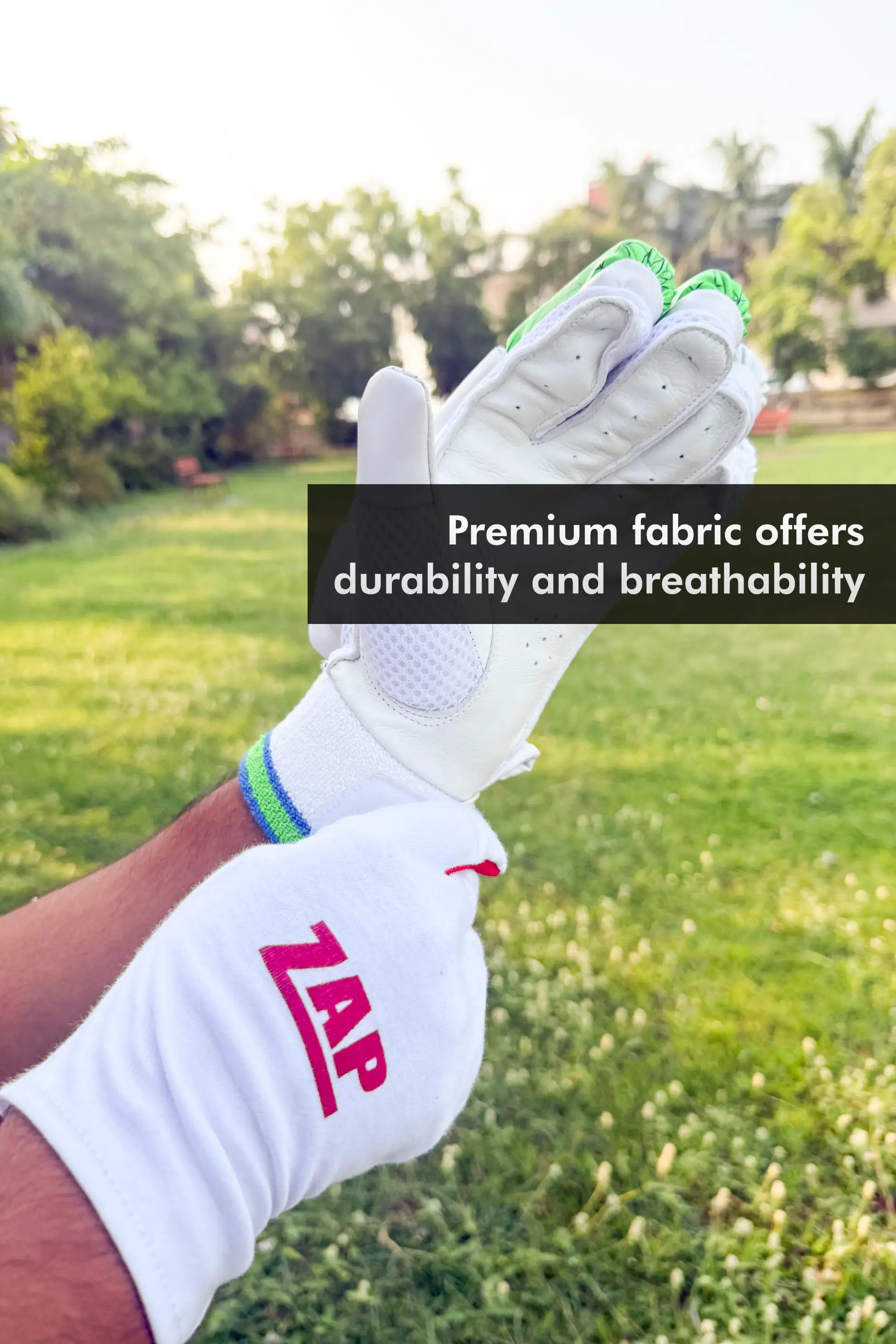 ZAP Club batting inner glove for cricket featuring breathable premium fabric and padded palm support — view 5