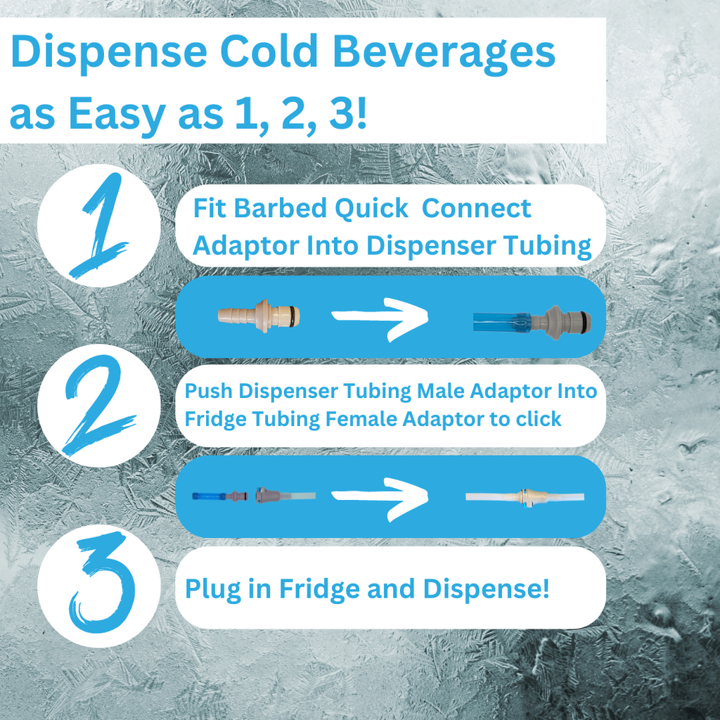 Water Dispenser 4L Mini Fridge and Water Storage, Universal Fit, Energy Efficient, Mini Fridge for Beverage Dispensers, 1x 4L Mini Fridge with Water Storage Reservoir, 1x Barbed Quick Connect Adaptor - Refurbished-3